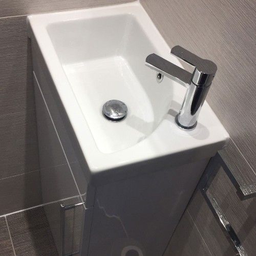 Stone Heat Ltd - Bathrooms - Tiled Cloak Room Sink - Loughton 
