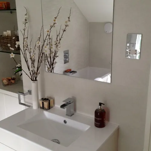 Stone Heat Ltd - Bathrooms - Bathroom Installation - Mirror and Sink- Loughton 