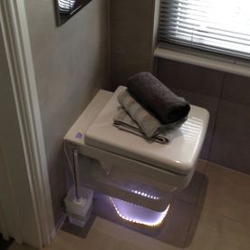 Stone Heat Ltd - Bathrooms - Bathroom Installation - Toilet With Lights - Loughton 